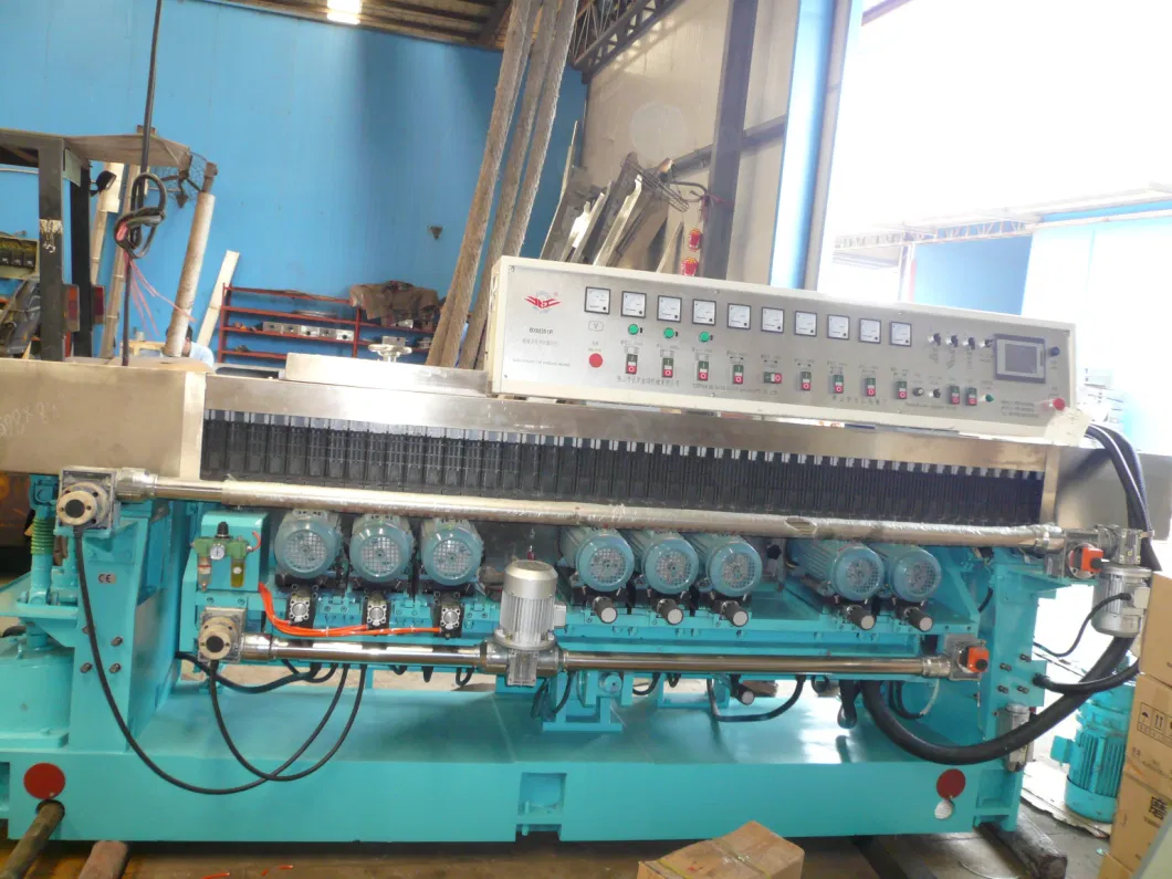 Automatic Glass Straight Line Polishing Grinding Beveling Mitering Processing Edger Glass Edging Machine