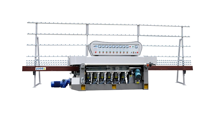 Automatic Glass Straight Line Edging Polishing Grinding Beveling Mitering Round Pencil Processing Edger Line Machine Machinery