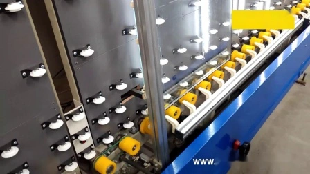 Vertikale automatische Flachpressmaschine für Isolierglas, Online-Gasfüllung 2500 mm für Doppelverglasungs-Glasverarbeitungsunternehmen